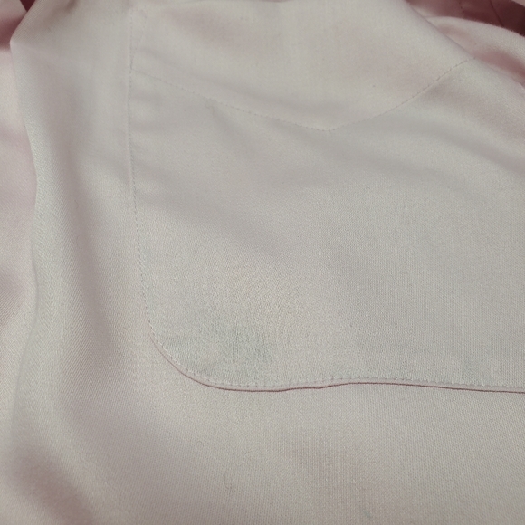 Geoffrey Beene Pink Sateen Blouse Button Down Dress Shirt - Picture 9 of 13